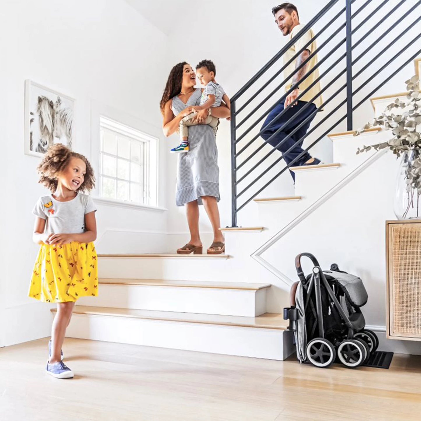 Gold Otto Self Folding Lightweight Kids Travel Stroller, Moonstone Gray